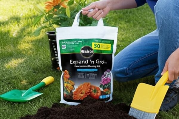 Person preparing Miracle-Gro Expand 'n Gro for planting