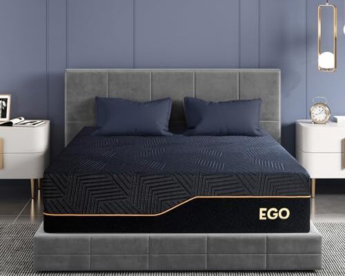 EGOHOME King Mattress: Memory Foam for Back Pain – 14 Inch