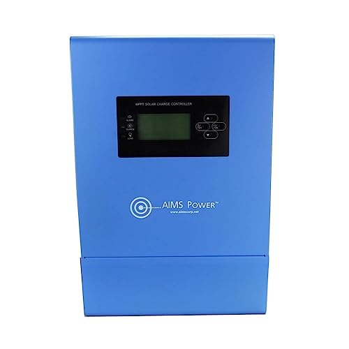 Aims Power SCC60AMPPT 60 Amp MPPT Solar Charge Controller, 12, 24, 36 and 48 Volt Solar Systems; 4 Stage Charging; Battery Type Selector; Stackable; Over Temp Protection